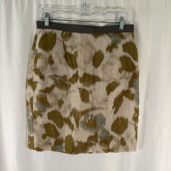 LOFT Dresses & Skirts - LOFT Ramie Blend Mini Skirt Women's 6 Brown Pockets High Rise